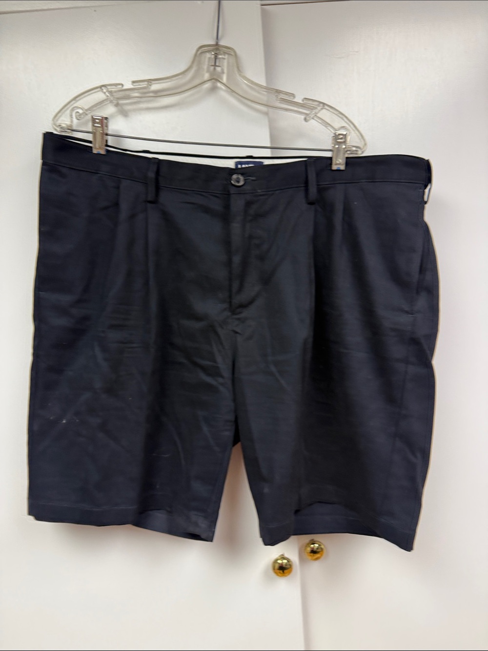 Lands' End Men’s Navy Flat-Front Shorts